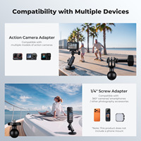Support pivotant à 360° K&F Concept avec ventouse magnétique universelle à dégagement rapide pour caméra d'action GoPro DJI Insta360