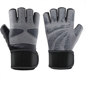 ถุงมือฟิตเนสหนังสำหรับยิมและยกน้ำหนัก พร้อมแผ่นรองฝ่ามือที่ทนทาน กระชับมือได้ดี และผ้าที่ระบายอากาศได้ดี - Product Image 1