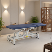 Table de thérapie électrique à 2 sections CY-C107F |   Lit réglable en hauteur avec revêtement en vinyle PVC de qualité médicale et roulettes rétractables