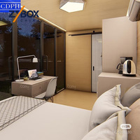 ZYBOX Vente en gros de conteneurs amovibles, Cabine de bureau extérieure Apple Cabin, Pod de construction moderne, Maison capsule à double espace intérieur