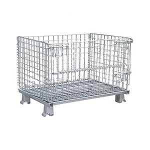 Contenitore in rete metallica per gabbia di sicurezza in acciaio logistico pieghevole, - Product Image 4