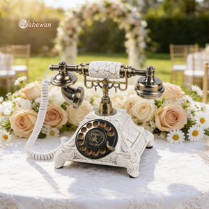 Téléphone rétro à l'ancienne, téléphone antique, <span class=keywords><strong>enregistreur</strong></span> vocal, <span class=keywords><strong>enregistreur</strong></span> audio pour invités, décoration, <span class=keywords><strong>enregistreur</strong></span> de messages vocaux - Product Image 1