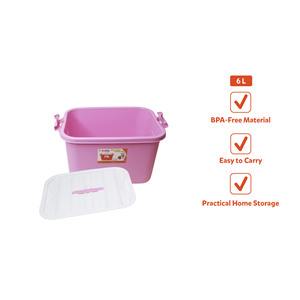 6L <b>Lockable</b> PP Plastic <b>Storage</b> <b>Box</b> Lid Portable Carry Case Eco Friendly Virgin Material Airtight Waterproof Lightweight <b>Storage</b> - Product Image 3