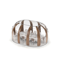 Tente géodésique préfabriquée classique pour resorts écologiques, dôme monocouche quatre saisons, diamètre 1500-2000 mm, imperméable