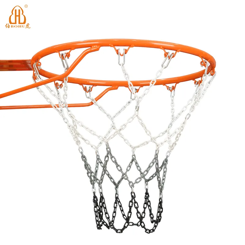 Bohu rede de basquete personalizada, rede de basquete preta com redes personalizadas de basquete de metal para a rede de basquete
