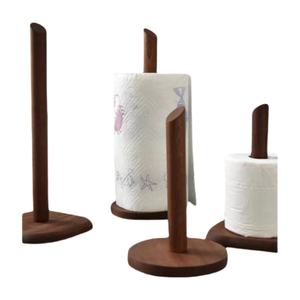 लकड़ी के खड़े प्रकार तौलिया रैक/धारक रसोई आयोजक और भंडारण कागज तौलिया डिस्पेंसर स्टैंड - Product Image 1