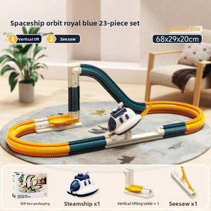 Modèle éducatif d'aventure en bateau à vapeur, jouet pour enfant, bloc de construction, camion, voiture, trains ferroviaires, 23 pièces, 73 pièces - Product Image 4