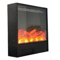 Cheminée électrique murale et insert LED avec verre trempé plat pour le visage par contrôle de la radiofréquence