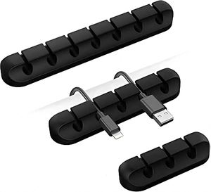 Self Adhesive <b>Hooks</b> Charging Accessory Cables Silicone Cable <b>Clips</b> Cord Holder for Office and Home Desk - Product Image 1