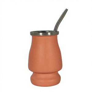 Vente en gros d'usine Mini Argentine 240ML Tasse à <span class=keywords><strong>yerba</strong></span> mate en acier inoxydable à double paroi isolée avec paille - Product Image 1