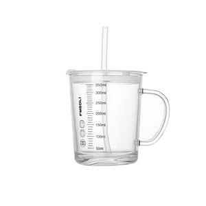 Tasse à lait en verre graduée 400ML pour adultes, soins aux personnes âgées et soins infirmiers, tasse à eau domestique pour fournitures de thérapie de réadaptation - Product Image 1