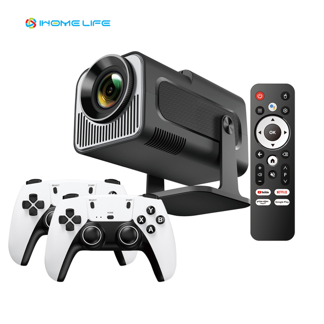 2024 Hot Mini Smart Game Movie Projector 32GB Games APP Download Wifi Wireless Home Theater PK HY320 Portable Mini Android 11