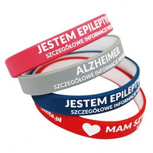 Bracelet en silicone promotionnel, bracelet en caoutchouc coloré, style tressé avec texte personnalisé pour l'école, le sport, l'esprit d'équipe - Product Image 3