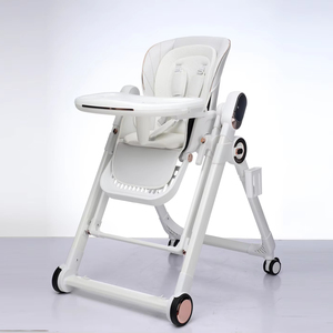 <span class=keywords><strong>Silla</strong></span> Alta para Bebé, <span class=keywords><strong>Reclinable</strong></span>, para Sentarse y Moverse, <span class=keywords><strong>Silla</strong></span> de Alta Gama con Bandeja Doble Multifuncional - Product Image 1