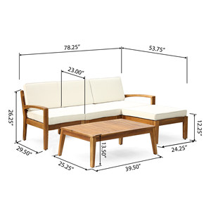 Luxury More Design <b>Waterproof</b> Living Room Patio Hotel Sectional Outdoor <b>Sofa</b> Teak Wood Balcony Garden Set Square Cheap Apartment - Product Image 5