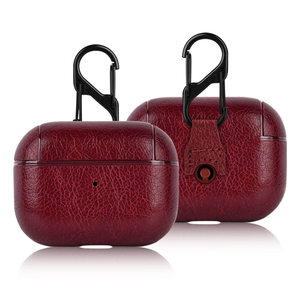 Étui pour écouteurs en cuir PU antichoc avec boucle, protection intégrale à 360° pour <span class=keywords><strong>Airpods</strong></span> 1 4 <span class=keywords><strong>Pro</strong></span> <span class=keywords><strong>2</strong></span> <span class=keywords><strong>3</strong></span> - Product Image 2