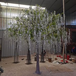 Ramo <span class=keywords><strong>de</strong></span> novia SPR Arce Banyan Rosa Flor <span class=keywords><strong>de</strong></span> cerezo Wisteria Flor Centro <span class=keywords><strong>de</strong></span> mesa Limón Madera grande Artificial Árbol grande Decoración - Product Image 5