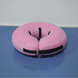 customized stock inflatable pet collar with sheared fabric cover
