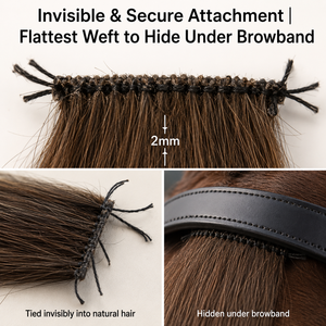 Extensions de frange artificielle professionnelles 100 % poils de cheval véritable, durables et faites à la main, prêtes à l'emploi, pour propriétaires de chevaux - Product Image 4