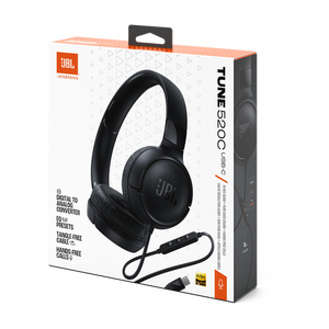 Casque filaire USB-C <span class=keywords><strong>JBL</strong></span> Tune 520C, léger et pliable, casque audio haute résolution USB-C - Product Image 1