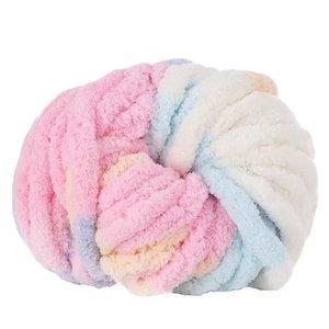 HENGYI benang rajut tangan katun Chunky benang Crochet kualitas 20mm harga rendah benang mewah 100% bahan poliester