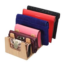 Organisateur polyvalent en bambou à 6 compartiments pour étagère à livres, organisateur de rangement pour vidéos, CD, disques vinyles, organisateur de livres pour enfants
