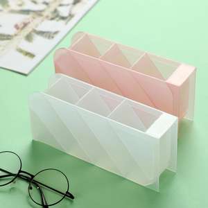 Organizador de Almacenamiento Vertical Transparente, Organizador de Escritorio Multicompartimento para Papelería, Cosméticos y Artículos Esenciales de Escritorio - Product Image 5