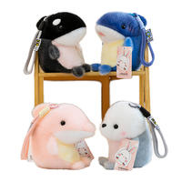 Peluche réaliste de dauphin de dessin animé Beyman, pendentif, poupée, animal en peluche requin, breloque de sac unisexe, rembourrage en coton PP