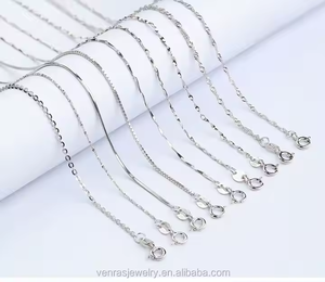 Vente en gros de bijoux haut de gamme en argent sterling véritable S925 Chaîne de bijoux avancée en lingot de <span class=keywords><strong>graine</strong></span> Serpent de vague d'eau Boîte de <span class=keywords><strong>gypsophile</strong></span> Chaîne croisée - Product Image 2