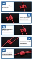Connecteur de fil à double boucle rouge brun KW, en laiton et nylon, équipement électrique, pince de fixation de fil, boucle de câble