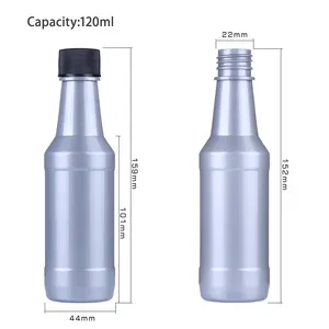 120ml bouteille d'additif de carburant automobile à long col en plastique PET vide pour emballage d'huile moteur