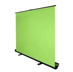 Outdoor Stand Projector Screens,100inch Floor Standing Green Screens Pull up Portable Projection Green Screen with Good Price