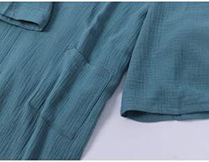 Robe de méditation japonaise pour hommes en gros, peignoir en coton double gaze, kimono, <span class=keywords><strong>pyjama</strong></span> - Product Image 5