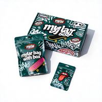 Sacs en mylar 3.5g personnalisés avec boîtes en papier et haut-parleur de musique Caractéristiques uniques Boîtes à céréales 3.5g avec audio personnalisé