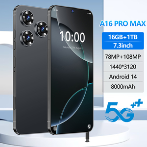 Nuevo Teléfono I16 Pro Max 5G 2024, 7.3 Pulgadas, 16GB+1TB, <span class=keywords><strong>Deca</strong></span> Core, Cámara Trasera de 108MP, LTE, Inglés, Francés - Product Image 1