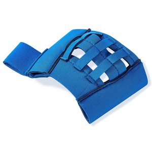 Mini guante de entrenamiento de tela de malla azul y negro con soporte para muñeca para voleibol de uso general - Product Image 5