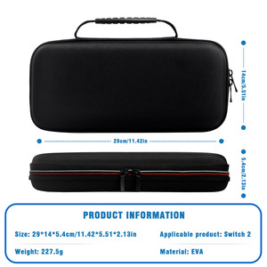 <b>Nintendo</b> Switch 2 Console Carrying Case EVA Portable Storage Box For <b>Game</b> Console <b>With</b> Handle And Zipper Closure - Product Image 4
