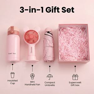 Set Regalo da Viaggio Premium Lunaire con Bottiglia Termica, Ventaglio e Ombrello Pieghevole, Ideale per Feste di Compleanno e <span class=keywords><strong>Regali</strong></span> di Festività - Product Image 3