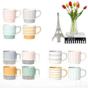 แก้วเซรามิก ถ้วยเดี่ยว สีพื้น ใช้กับไมโครเวฟได้ ของขวัญสำหรับใช้ในชีวิตประจำวัน - Product Image 1