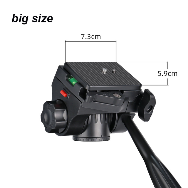 Big Photography 3 Way Tripod Ball Head 360 with Quick Release Plate, 1/4" or 3/8" Mount, Tripod Head for DSLR Camera, Camcorder