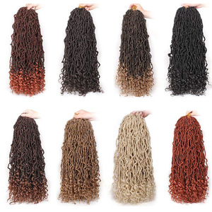 Ti-long <span class=keywords><strong>Nu</strong></span> — Faux Locs en Crochet 36 24 18 pouces, 21 mèches, Extension de cheveux, déesse douce, tresses - Product Image 2