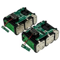Carcasa de Repuesto para Batería BMS con 10 Celdas 18650 para Reparación de Batería DEW DCB200 de 18V, Kit de Bricolaje (Sin Celdas de Batería Incluidas)