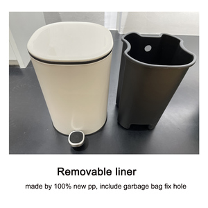 5 Lít Phòng Khách Hình Chữ Nhật Bước Đạp Mềm Gần 5 Lít Mini Mạ Kẽm Kim Loại Sang Trọng Vàng Thùng Rác Có Thể - Product Image 4