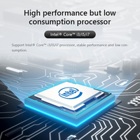 Mini PC embarqué de 8e génération I3 I5 I7 à faible consommation, scellé, sans ventilateur, anti-poussière, USB VGA HD PCIe en stock