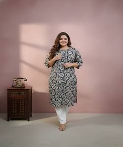 MODERN COTTON PRINTED WORK ONLY KURTI DAILY WEAR IN-STOCK QUICK DRY LADIES MULTI COLOR WHOLESALE PRICE ETHNIC GARMENT - Product Image 1