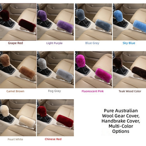 Échantillon disponible, Vente en gros directe usine, Hiver, Housse de frein à main et de levier de vitesse en fourrure de mouton australienne, écologique, non-tissée, douce et moelleuse - Product Image 6