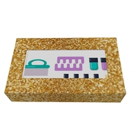 Boîte élégante en papier recyclable avec fenêtre et revêtement UV, pour vernis à ongles, huiles essentielles, crème visage, cils, finition mate gaufrée