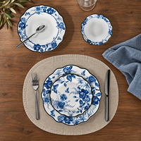 Assiettes de service vintage en céramique personnalisées pour salade de poisson, idéales pour la cuisine, les desserts, les restaurants et les mariages – Vente en gros