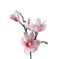 Batang Bunga Magnolia Sutra Dekorasi Pernikahan Buatan Tangan untuk Hari Ibu & Paskah