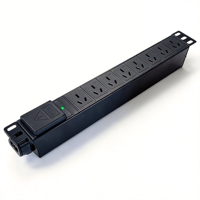 PDU rackable Leayo LY-DG35 1U, 8 prises 10A 32A 8000W avec entrée gauche et câble de 2,50 m pour centres de données